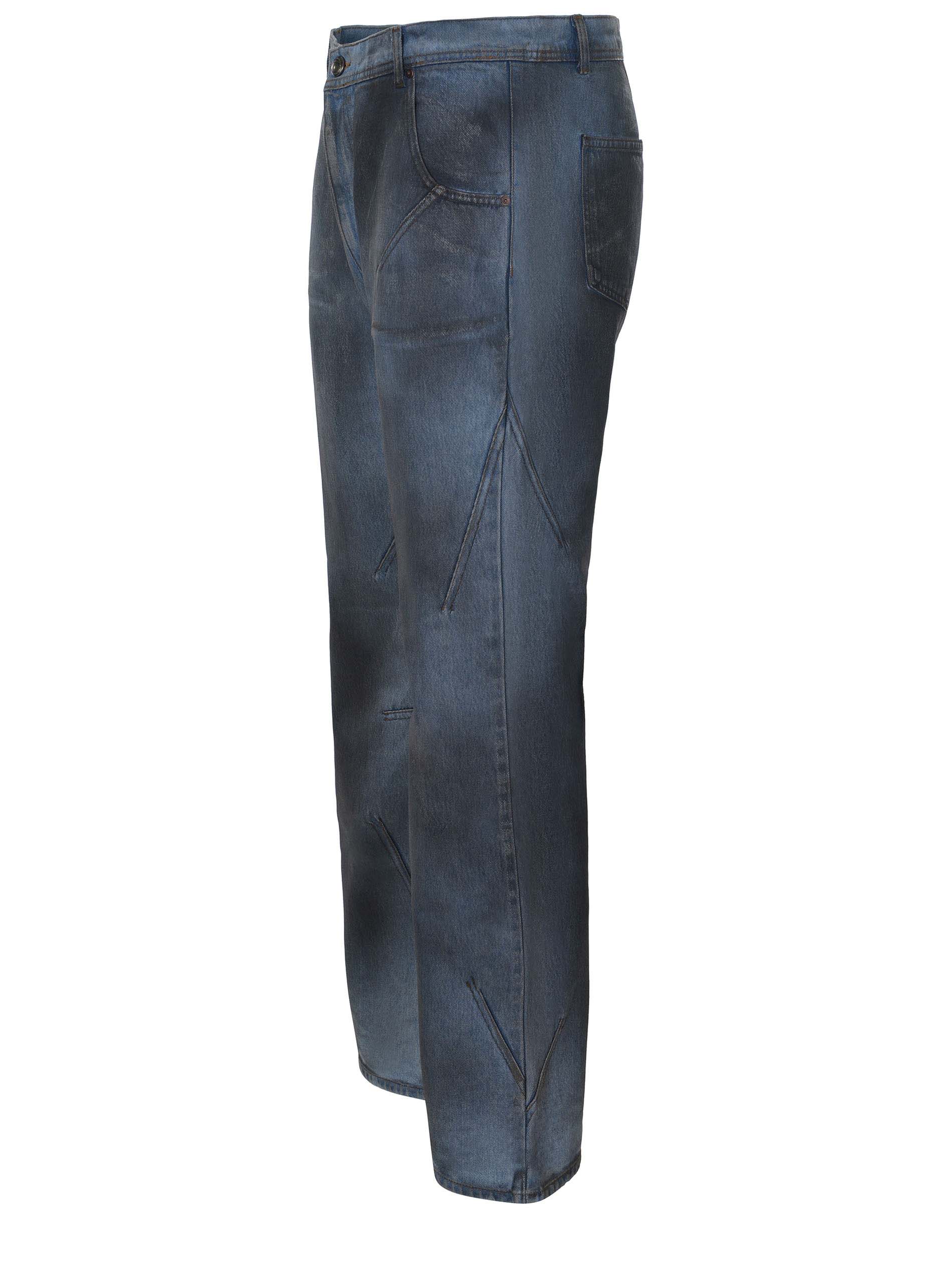 Andersson Bell Blue Dirty Spray Washed Wide Leg Jeans | ModeSens
